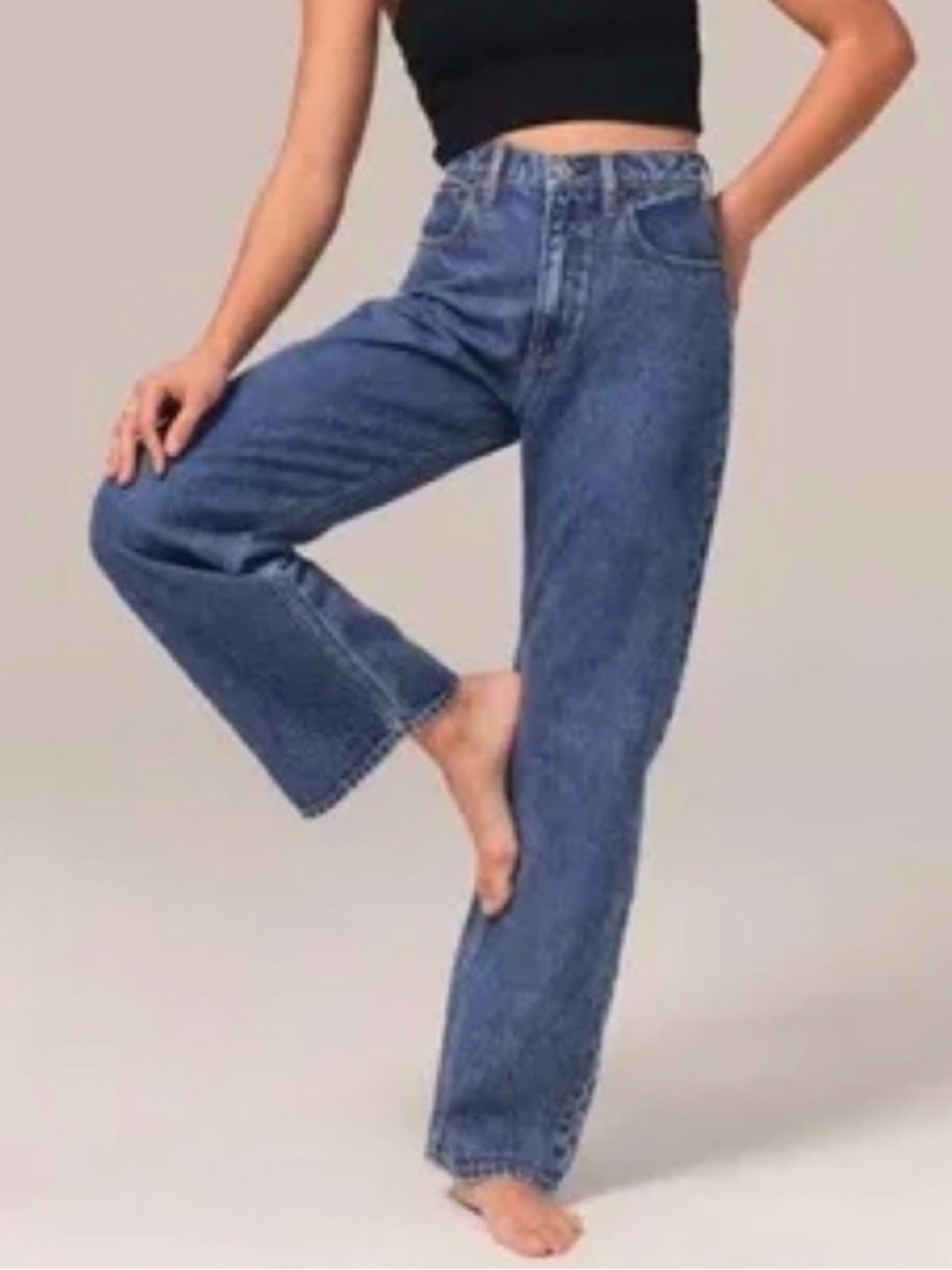 Abercrombie & Fitch Straight-Leg Blue Denim Jeans - Picture 5 of 5